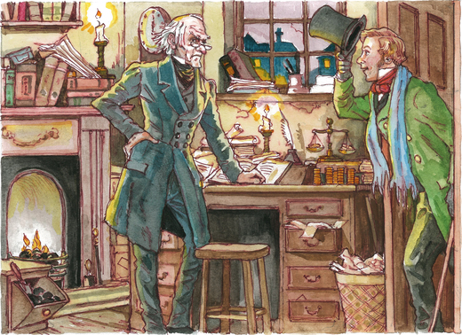Stave One, pages 3–10: Scrooge has visitors at the office Summary A Christmas Carol (Grades 9–1)