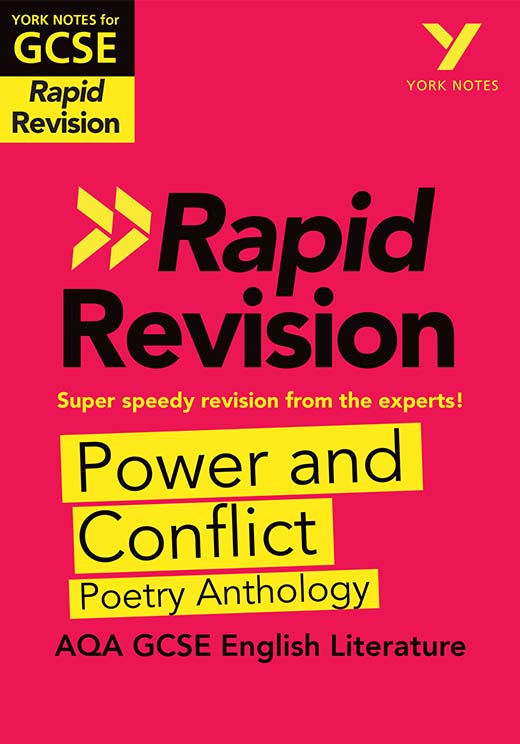 York Notes Power and Conflict Poetry Anthology: AQA Rapid Revision Guide (Grades 9-1) GCSE Book Cover