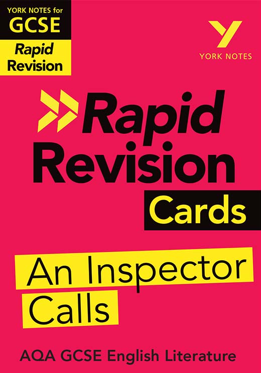 York Notes An Inspector Calls: AQA Rapid Revision Cards (Grades 9-1) GCSE Book Cover